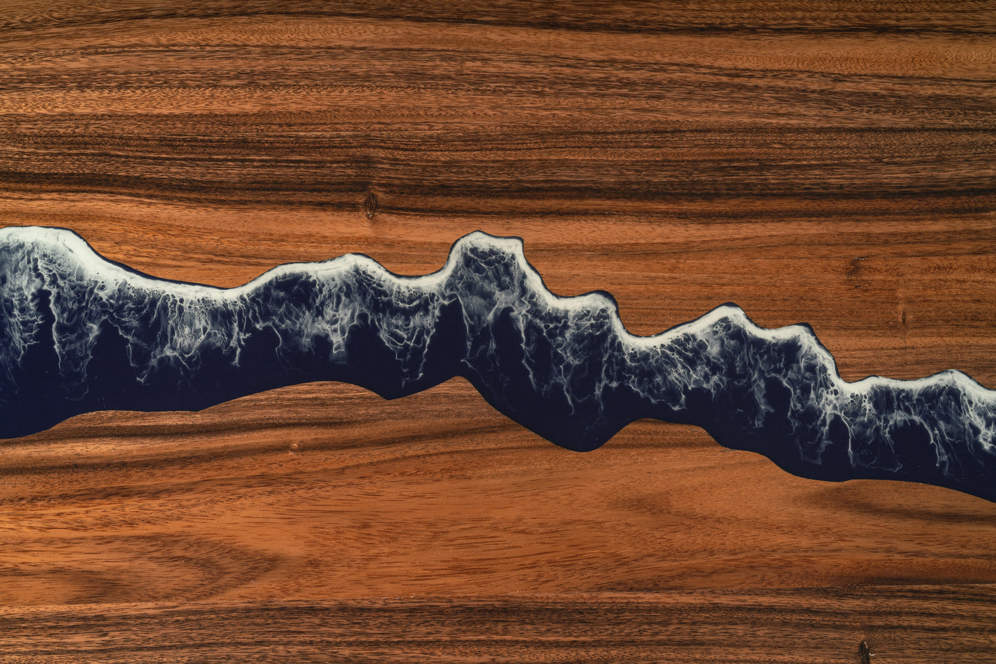 Elephant Desks - Height Adjustable Standing Desk - Coastline Series (Solid Wood and Epoxy)