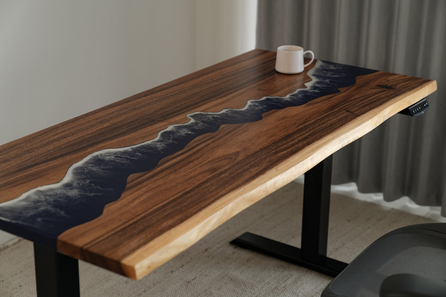 LiveEdgeEpoxySolidWood_White_SceneView8_ElephantDesks_CoastlineStandingDesk