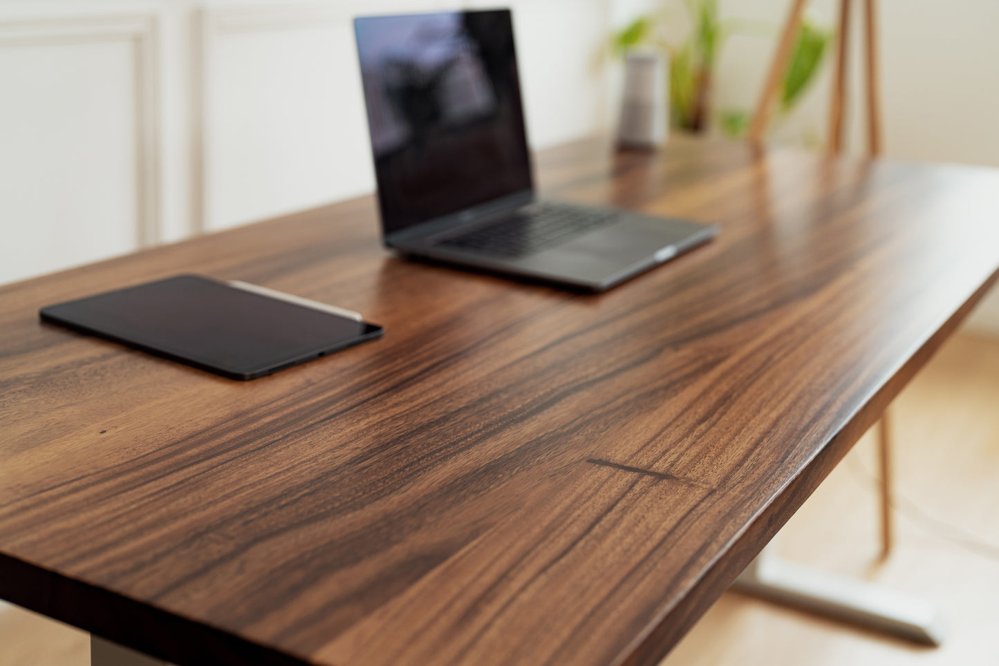 WalnutSolidWood_White_SceneView2_ElephantDesks_AbundanceStandingDesk
