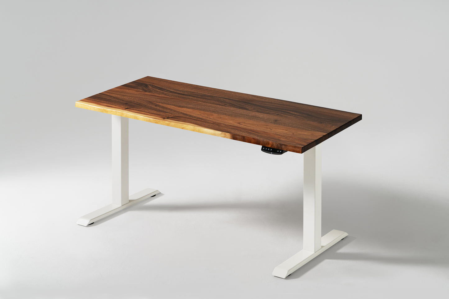 Elephant Desks - Height Adjustable Live Edge Standing Desk - Wavy Series (Solid Wood and A Live Edge)