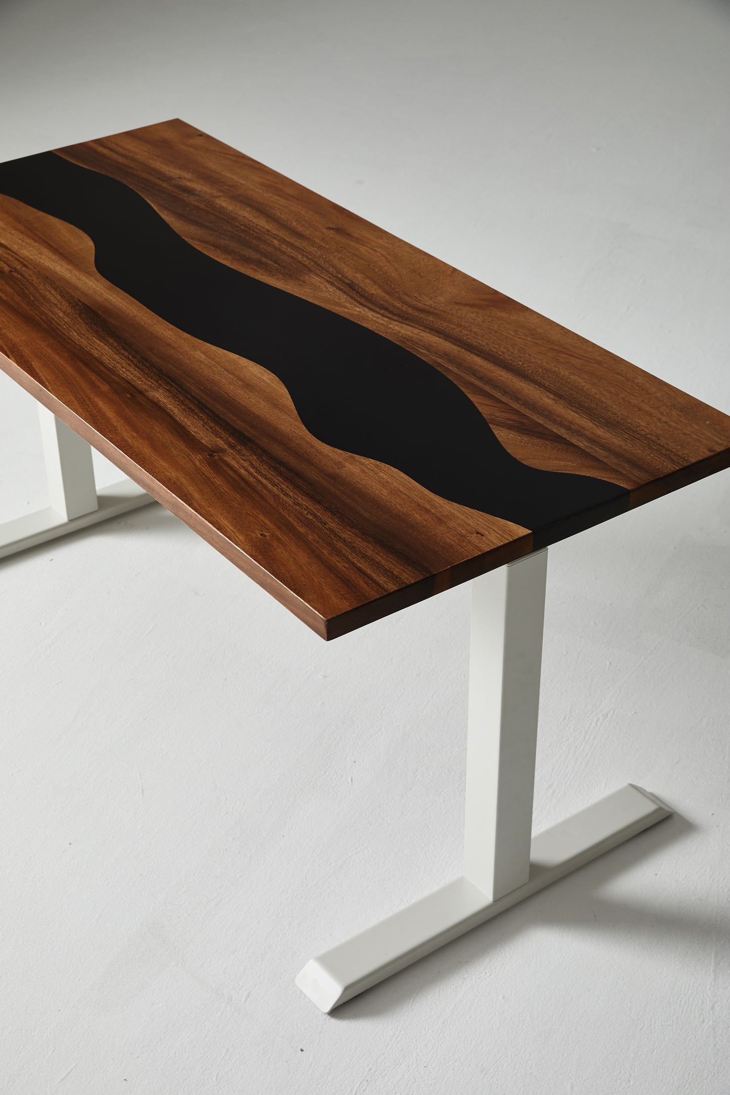 Elephant Desks - Height Adjustable Standing Desk - Placid Series (Solid Wood and Epoxy)