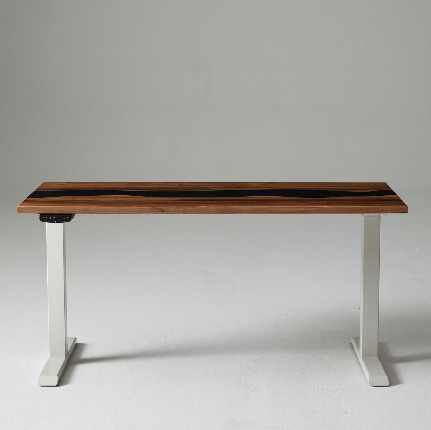 Elephant Desks - Height Adjustable Standing Desk - Placid Series (Solid Wood and Epoxy)