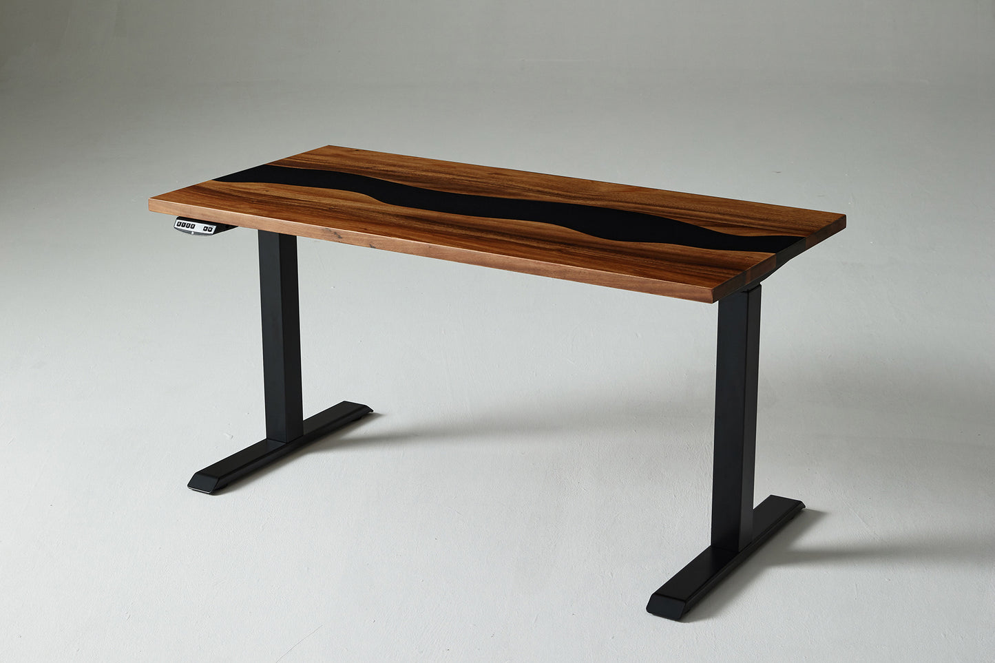 Elephant Desks - Height Adjustable Standing Desk - Placid Series (Solid Wood and Epoxy)