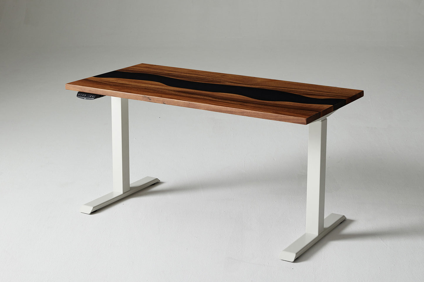 Elephant Desks - Height Adjustable Standing Desk - Placid Series (Solid Wood and Epoxy)