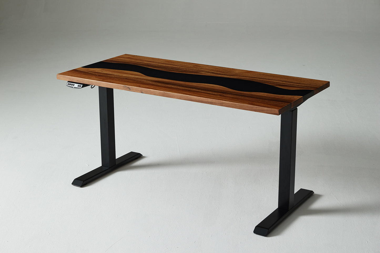 Elephant Desks - Height Adjustable Standing Desk - Placid Series (Solid Wood and Epoxy)