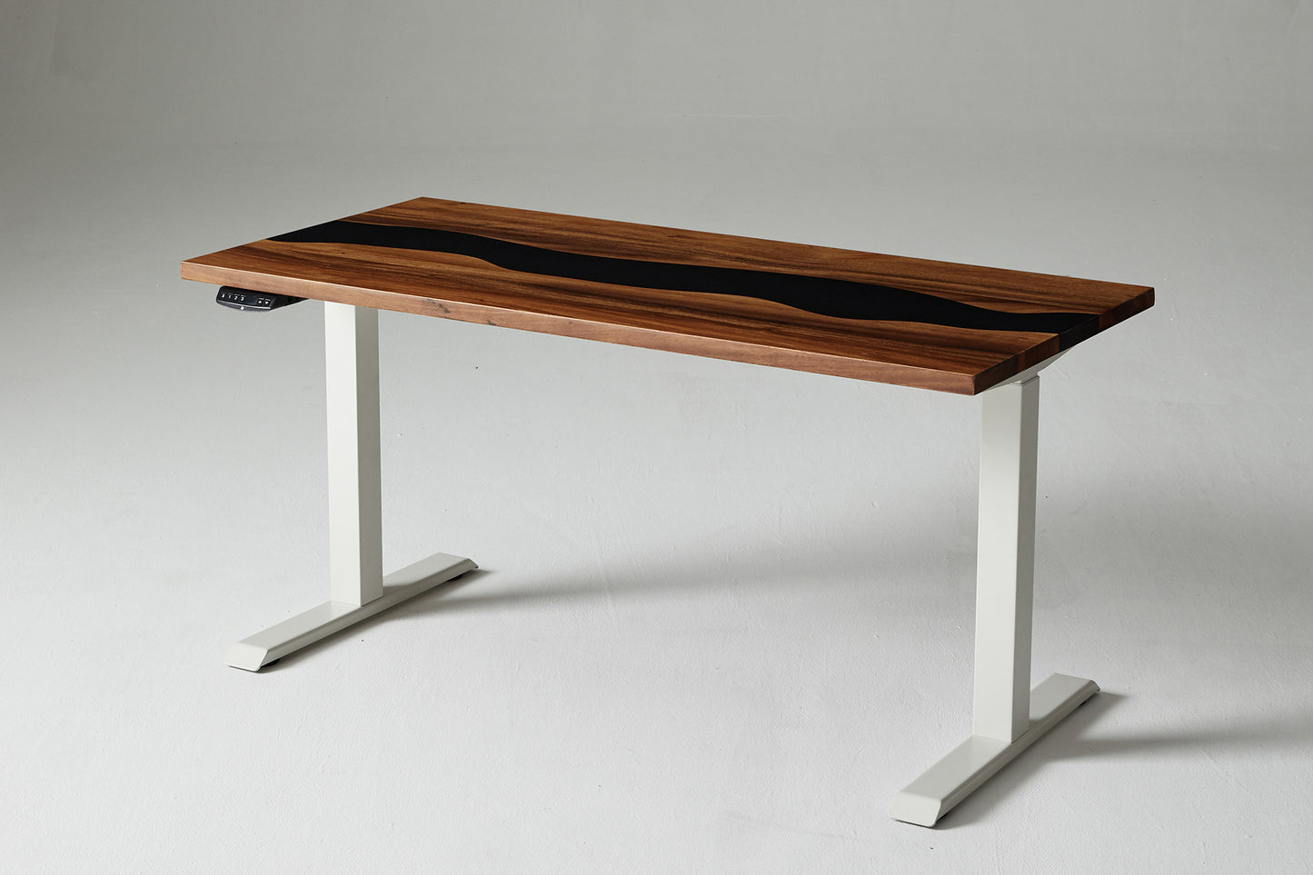 Elephant Desks - Height Adjustable Standing Desk - Placid Series (Solid Wood and Epoxy)