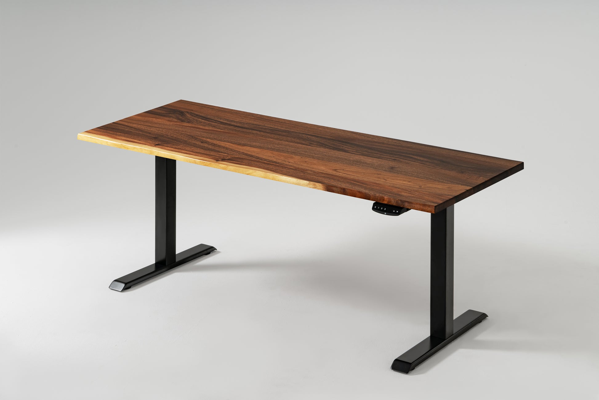 Live Edge Walnut Solid Wood 71_Black Elephant Standing Desk MainProductPicture