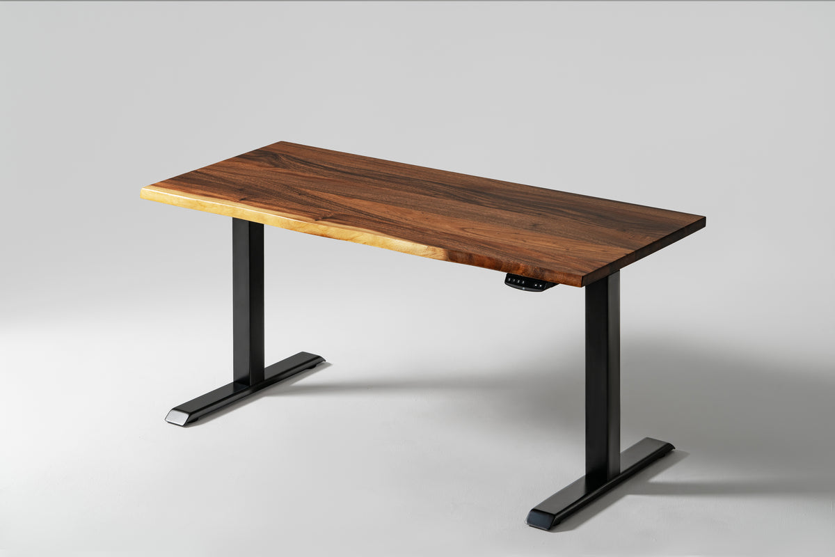 Elephant Desks - Height Adjustable Live Edge Standing Desk - Wavy Seri